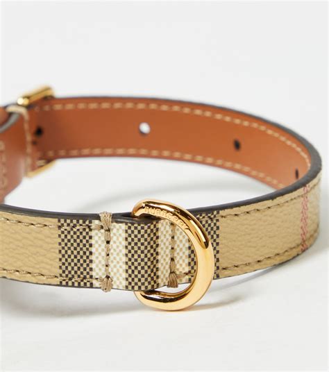 Burberry faux leather dog collars